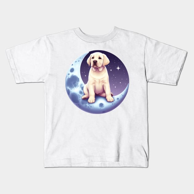 Lunar Lab: Adventures Beyond, Dog Lover and Dog Owner Kids T-Shirt by Unboxed Mind of J.A.Y LLC 